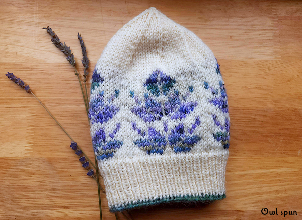 Sprigs of Lavender Knit Hat Pattern